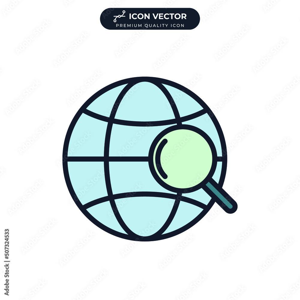 search icon symbol template for graphic and web design collection logo vector illustration