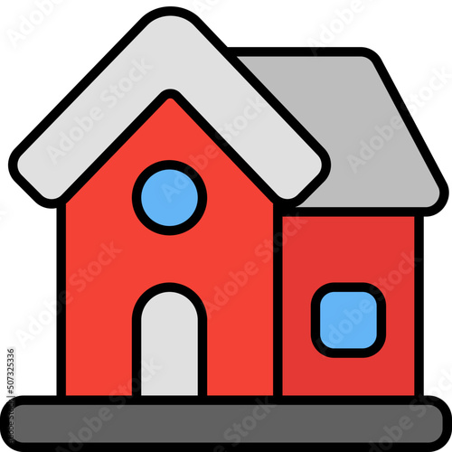 detached outline color icon