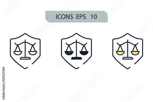balance icons  symbol vector elements for infographic web