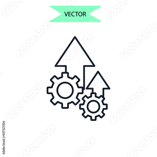 optimism icons symbol vector elements for infographic web