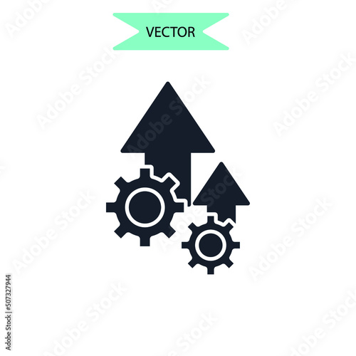 optimism icons symbol vector elements for infographic web