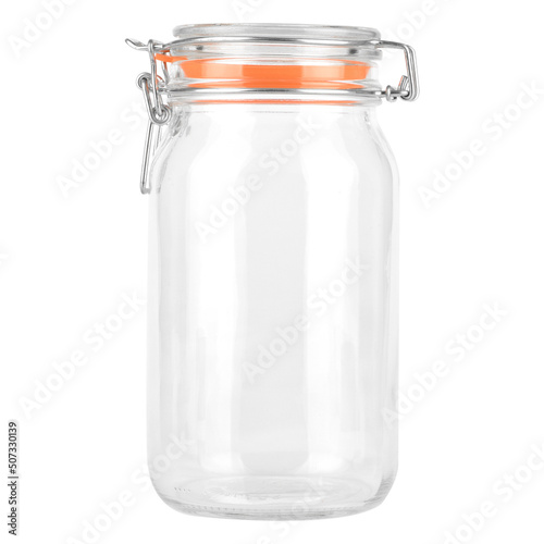 glass bottle container isolatwd on white background