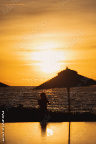 sunset on the beach