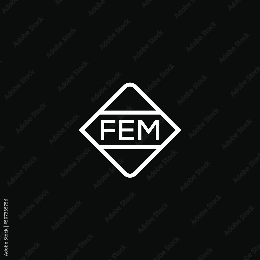 FEM Letter Design For Logo And Icon.FEM Monogram Logo.vector ...