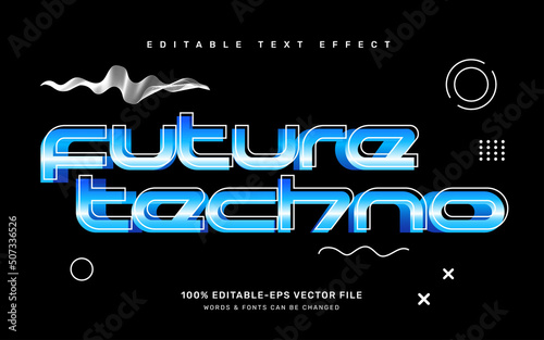 Future technology editable text effect template