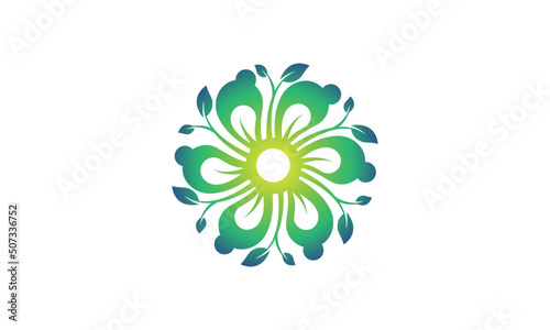luxury flower vector logotype