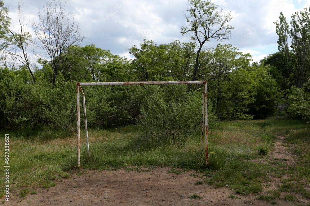 Old football gates and football field