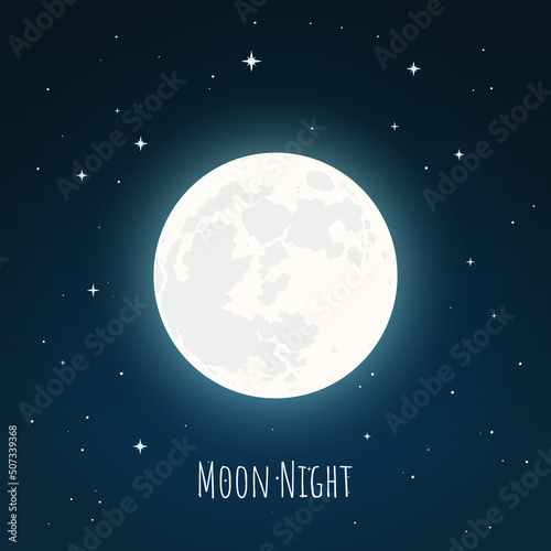 sky with a full moon