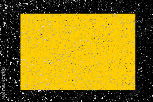 Surface peinte en jaune sur asphalte 
