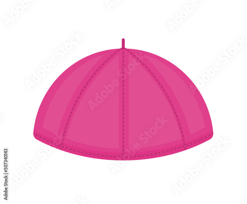 purple catholic bishop hat (Pileolus, zucchetto) icon- vector illustration