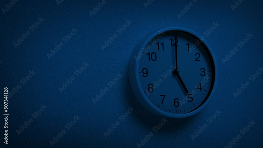5 O'Clock Wall Clock At Night 5 O'Clock Wall Clock At Night