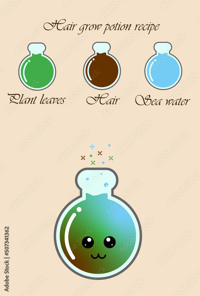 Hair grow potion Witchcraft book page Hair grow potion Witchcraft book page
