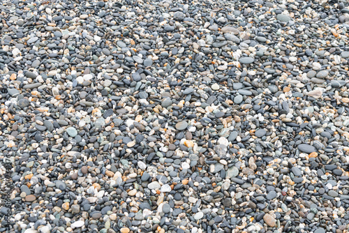 Colorful pebbles or stone on sea pebble beach as background（Hualien, Taiwan）