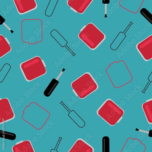 vector nail polishes seamless pattern