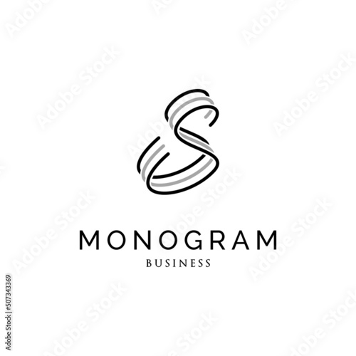 Triplicate initials letter s monogram logo design inspiration