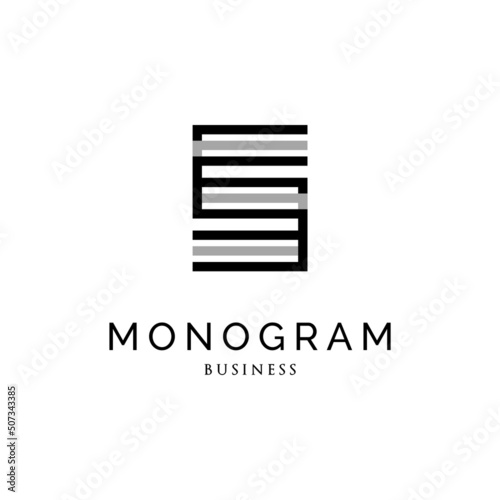 Triplicate initials letter s monogram logo design inspiration