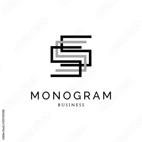 Triplicate initials letter s monogram logo design inspiration