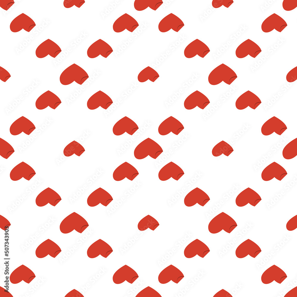 Line art seamless pattern in the form of a red heart with a curved corner on white background. Romance graphic texture. Holiday celebration concept. Decorative print. Geometric bright wallpaper Line art seamless pattern in the form of a red heart with a curved corner on white background. Romance graphic texture. Holiday celebration concept. Decorative print. Geometric bright wallpaper