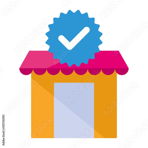 store building and check symbol