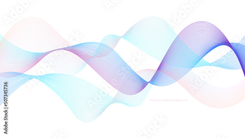 Air wind wave, light pink or blue color. An undulating swirl with smooth color flow. Design element, abstract blending curves isolated on white background
