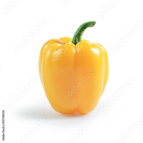 Yellow bell pepper isolated on a white background with clipping path. © Amarr_RT