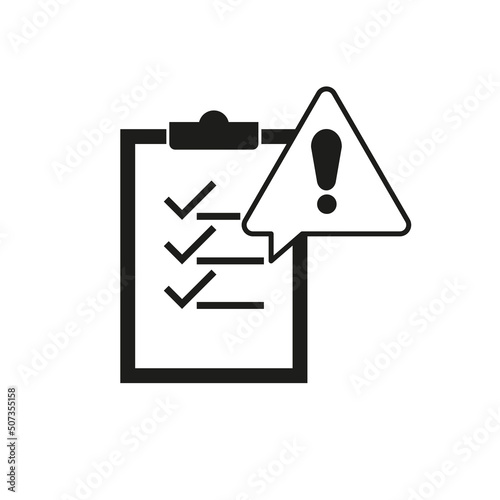 Risk icon. Management. Simple flat vector illustration on a white background