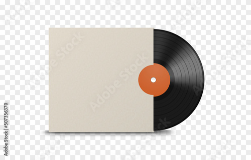 Vector vinyl record on an isolated transparent background. Vinyl record PNG. Old CDs, music. PNG.