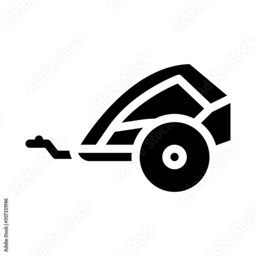 trailer kid glyph icon vector. trailer kid sign. isolated contour symbol black illustration