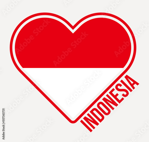 Free Download Indonesia heart flag badge. Made with Love from Indonesia logo. Flag of the country heart shape. Vector illustration. - GFXLoad