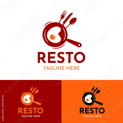 Restaurant food logo design vector
