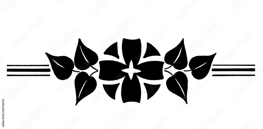 black and white floral ornament black and white floral ornament
