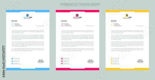 Modern business letterhead free