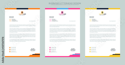 Modern business letterhead free