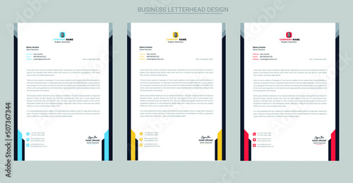 Modern business letterhead free
