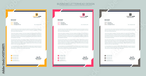 Modern company letterhead template