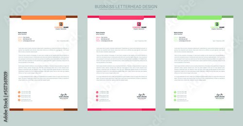 Simple company letterhead template design