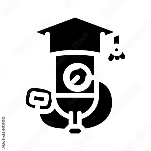 education diving school glyph icon vector. education diving school sign. isolated contour symbol black illustration