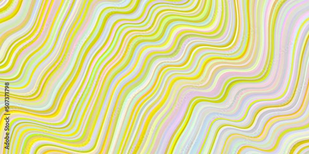 Light Yellow vector template with bent lines. Light Yellow vector template with bent lines.