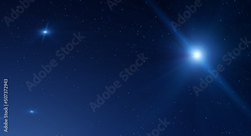 Wallpaper Mural Night sky with glitter of stars. Illustration. Torontodigital.ca