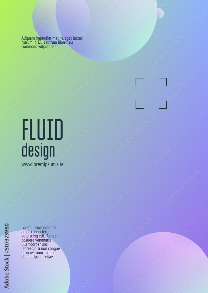 Fluid poster with round shapes. Fluid poster with round shapes.