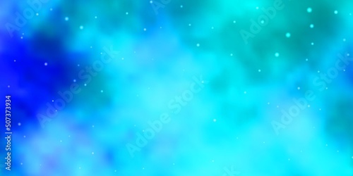 Light BLUE vector pattern with abstract stars. © Guskova