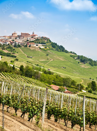 La Morra. Traditional village close to Barolo and Alba, Piedmont Region, Italy.