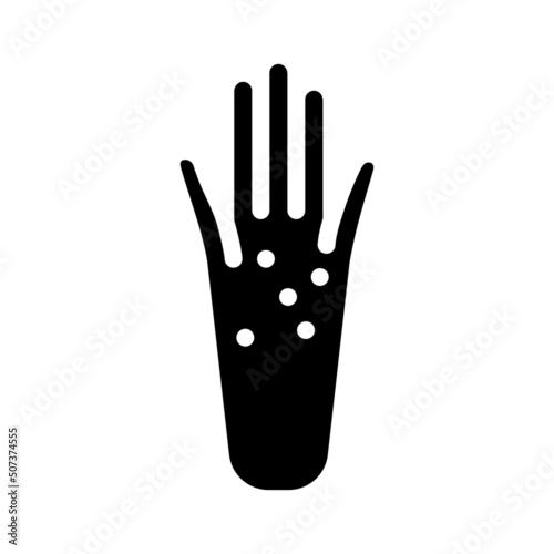 mouse hoof print glyph icon vector. mouse hoof print sign. isolated contour symbol black illustration