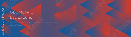 modern light red blue abstract geometric business gradient banner design background
