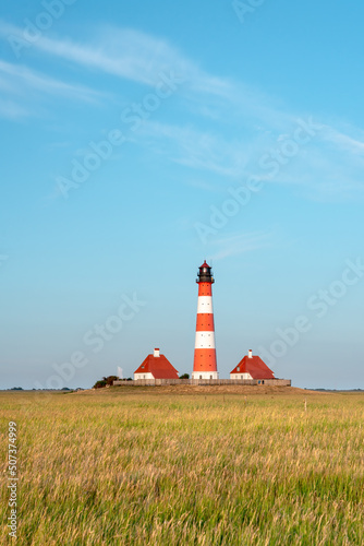 Westerheversand Lighthouse  Westerhever  Schleswig-Holstein  Germany