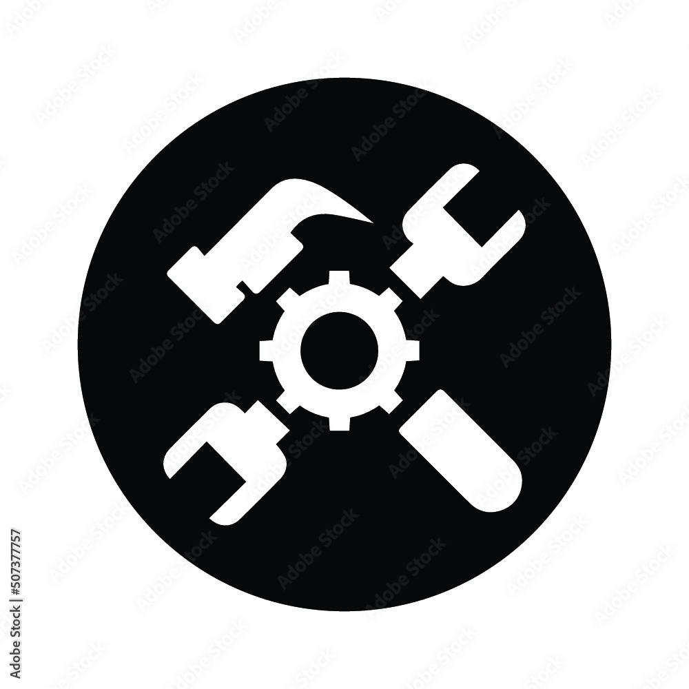 Tools, settings, control, repair icon. Black vector EPS. Tools, settings, control, repair icon. Black vector EPS.