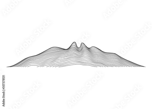 Famous mountain called Cerro de la Silla in the city of Monterrey Mexico