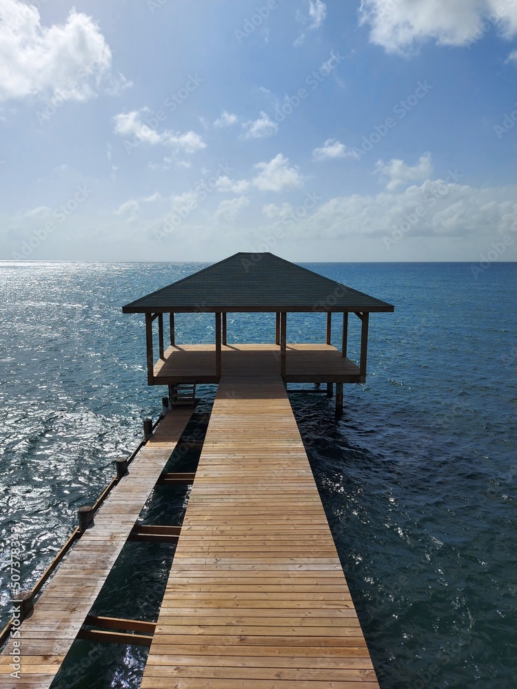 wooden pier on the ocean wooden pier on the ocean