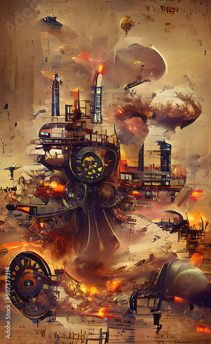 Abstract digital illustration; inspired by the current war.