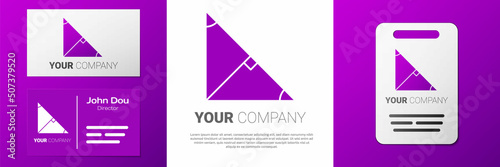 Logotype Angle bisector of a triangle icon isolated on white background. Logo design template element. Vector